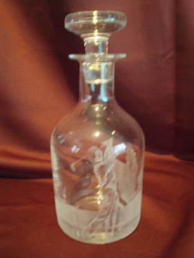 etched decanter