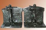 Aronson Metal Works 1923 Golf Bookends Book ends