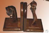 Art Deco Bronze Golf Bookends