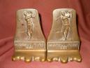 Bronze antique golf bookends 1930