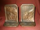 bronze antique golf Bookends 1928