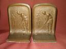 Bronze Golf Book ends