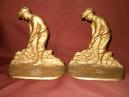 antique golf bookends