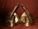 heavy brass golf bag bookends