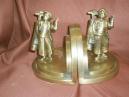 heavy brass golf bookends