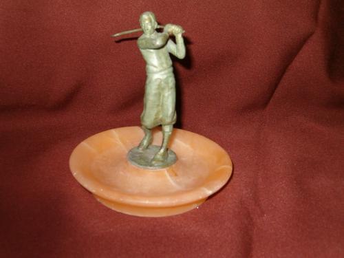 Golfer on Marble Ashtray