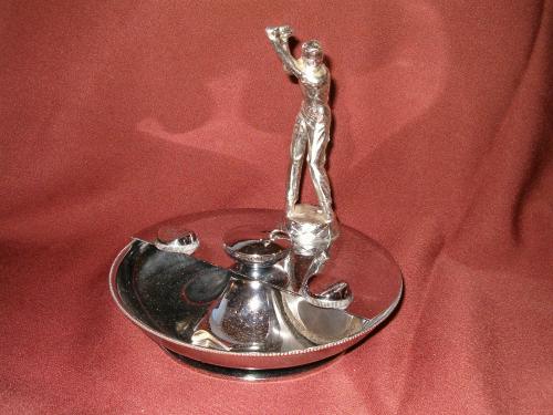 Swivel Golfer ashtray