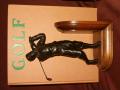 vintage golf clubs bookends